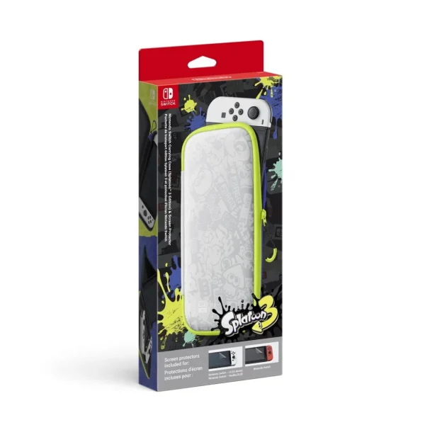 Pochette de transport et protection d'écran Nintendo Switch - Modèle OLED Edition Splatoon 3