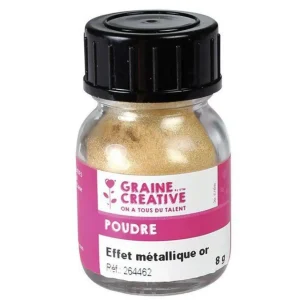 Poudre effet métallique or pour pâte polymère - 8 g