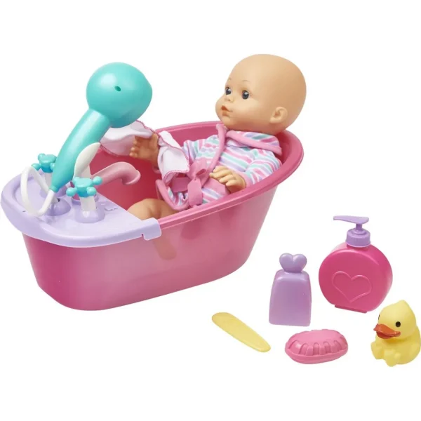 Poupée bébé Léa prend son bain