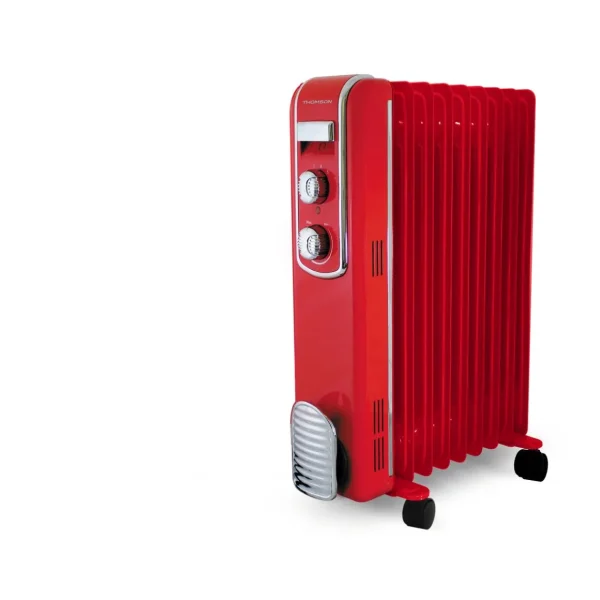 Radiateur bain d'huile THBDH09VR Fifty, Rouge