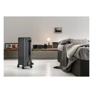 Radiateur bain d'huille RADIA DELONGHI - 1500W - 3 allures de chauffe -Technologie Real Energy - Ecran digital -Batterie perform