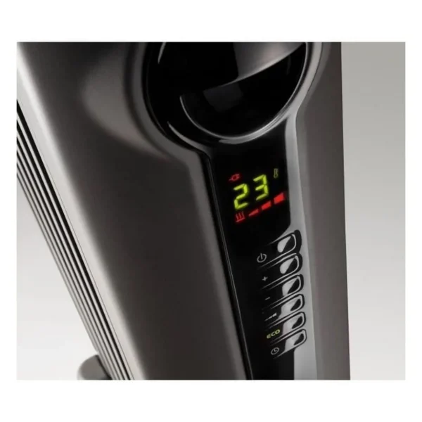 Radiateur bain d'huille RADIA DELONGHI - 1500W - 3 allures de chauffe -Technologie Real Energy - Ecran digital -Batterie perform