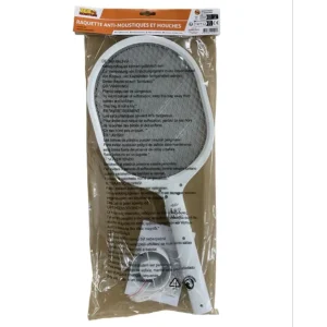 Raquette anti moustique 2 en 1 002491 - Blanc