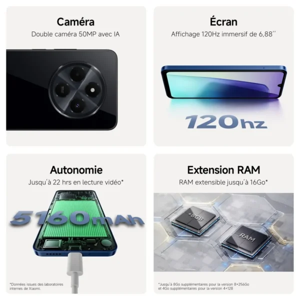 Redmi 14C 4G 128 Go - Noir