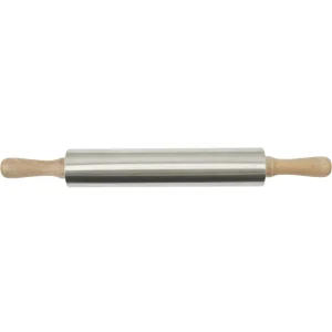Rouleau à pâtisserie bois et inox 43 x 5 x 5 cm