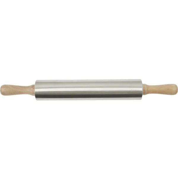 Rouleau à pâtisserie bois et inox 43 x 5 x 5 cm