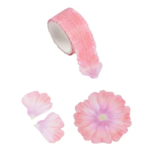 Ruban Masking Tape 200 Pétales Pivoines 3cm Rose