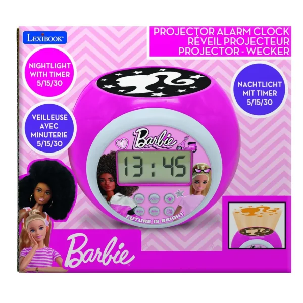 Réveil Projecteur Barbie avec Minuteur