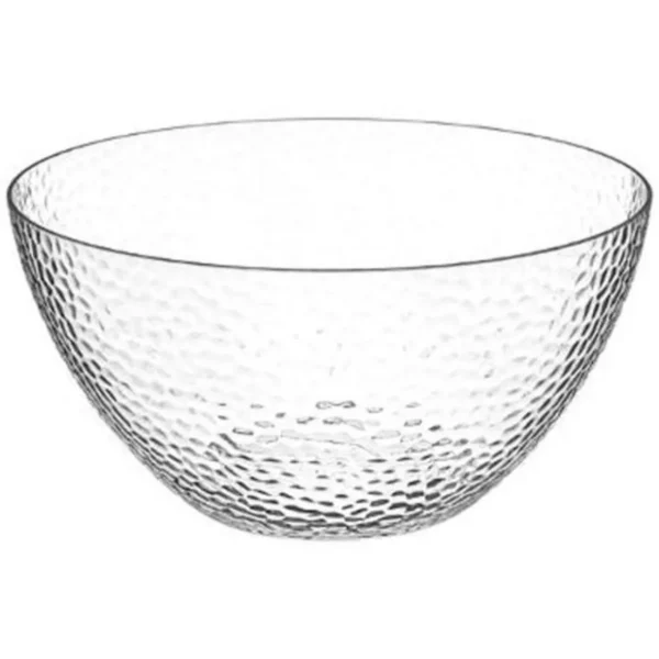 Saladier en Plastique Martelé 25cm Transparent