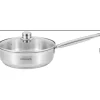 Sauteuse 24cm inox avec couvercle en verre tous feux dont induction