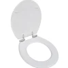 Siege de toilette MDF Couvercle a fermeture en douceur Blanc