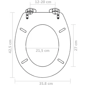 Siege de toilette MDF Couvercle a fermeture en douceur Blanc