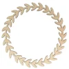 Silhouette en bois Ø 34 cm - Couronne de feuilles