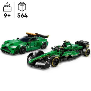 Speed Champions 76925 - Aston Martin Safety Car & AMR23, Set de Construction - Inclut Deux Minifigurines et 2 Répliques de Véhicules