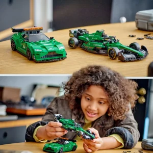 Speed Champions 76925 - Aston Martin Safety Car & AMR23, Set de Construction - Inclut Deux Minifigurines et 2 Répliques de Véhicules