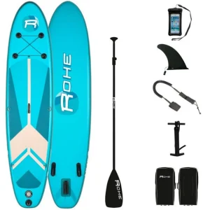 Stand Up Paddle gonflable INDIANA BLUE ROHE 10'6'' (320cm) 30'' (76cm) 6'' (15cm) avec Pompe, Pagaie, Leash et Sac de transport