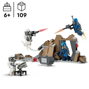 Star Wars 75373 - Pack de Combat de l'Embuscade sur Mandalore - Jouet de Construction pour Enfants à Collectionner