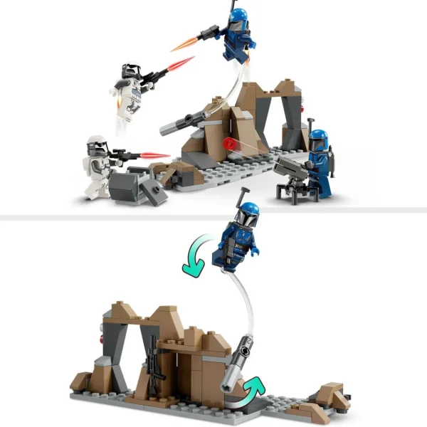 Star Wars 75373 - Pack de Combat de l'Embuscade sur Mandalore - Jouet de Construction pour Enfants à Collectionner