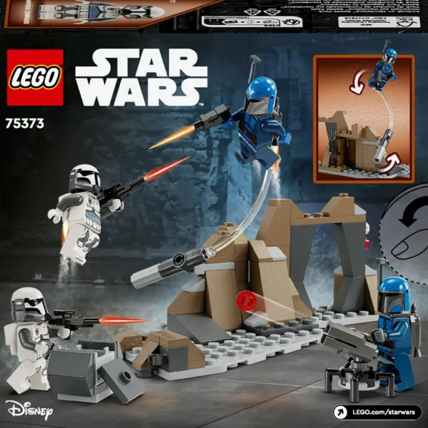 Star Wars 75373 - Pack de Combat de l'Embuscade sur Mandalore - Jouet de Construction pour Enfants à Collectionner