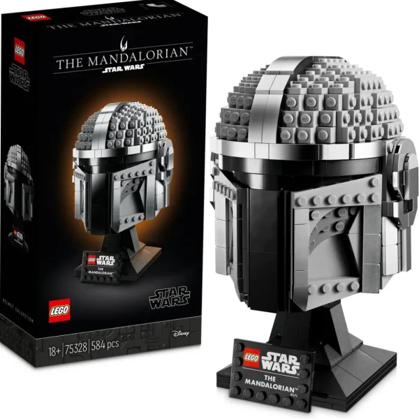 Star Wars 75328 Le Casque du Mandalorien, Maquette de Collection à Construire, Décoration et Cadeau Pour Adultes