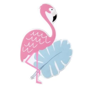 Sticker Puffy Flamant Rose 10cm Rose