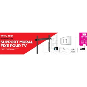 Support mural TV 43 a 75 pouces - WMTV 400F