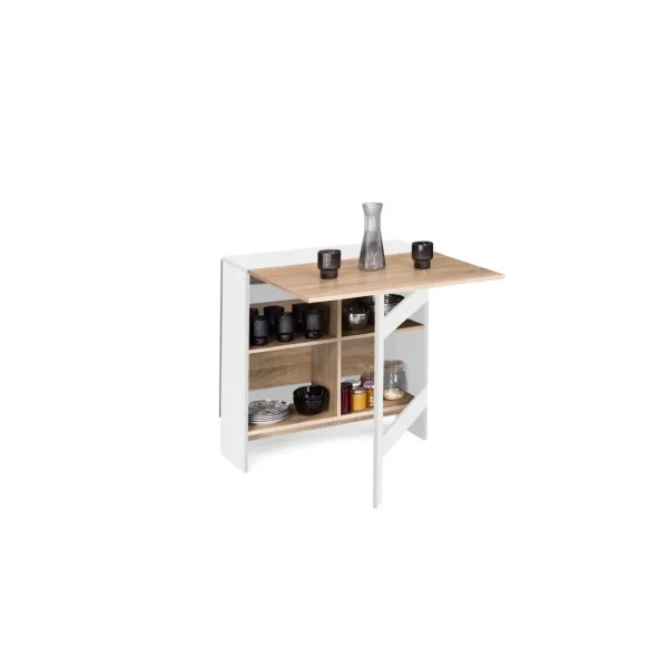 Table console extensible avec rangements L150 cm JESSIE