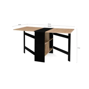 Table console extensible avec rangements L150 cm JESSIE