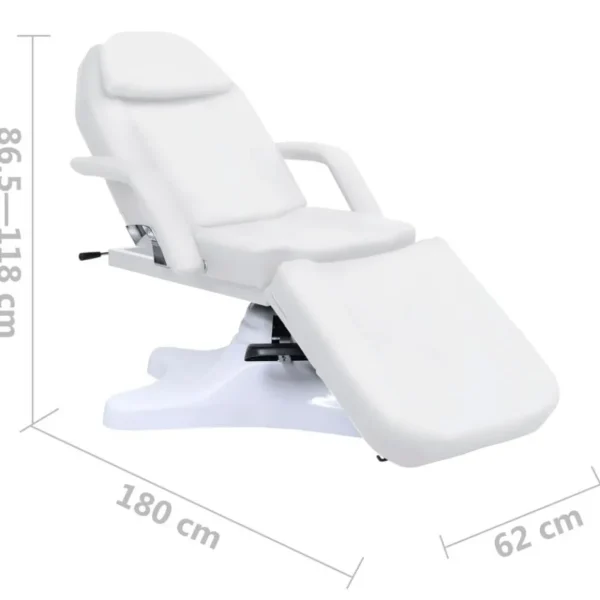 Table de massage Blanc 180x62x(86,5-118) cm