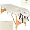 Table de massage pliante 2 Zones Bois, cosmétique, portable