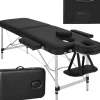 Table de massage Pliante 2 Zones Aluminium Portable + Housse