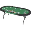 Table de poker pliable pour 9 joueurs 3 plis Ovale Vert