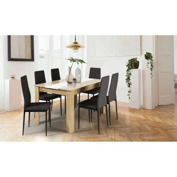 Table de repas fixe contemporaine 140 cm