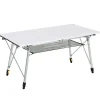 Table pliante en aluminium table de camping table de jardin 6 personnes hauteur réglable + sac de transport