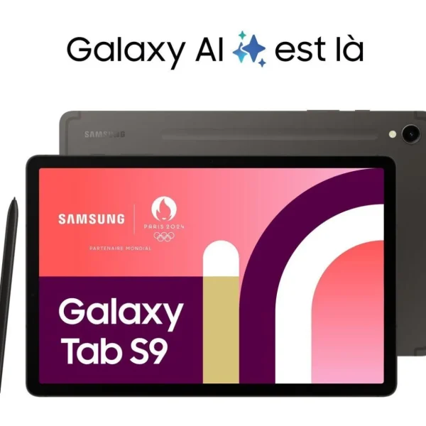 Tablette Android Galaxy Tab S9 Tablette avec Galaxy AI Version WiFi 256 Go Anthracite