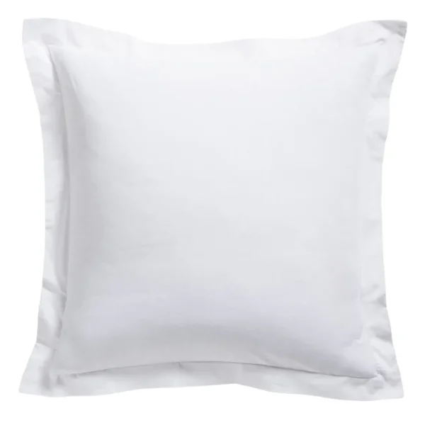 Taie d'oreiller volant unie percale pur coton 78 fils