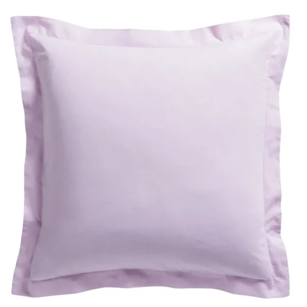 Taie d'oreiller volant unie percale pur coton 78 fils