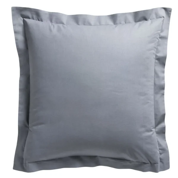 Taie d'oreiller volant unie percale pur coton 78 fils