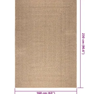 Tapis 160x230 cm aspect jute interieur et exterieur
