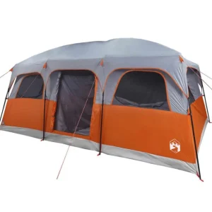 Tente de cabine familiale 9 personnes gris imperméable