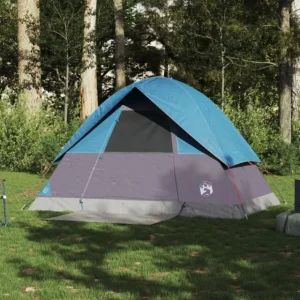 Tente de camping à dôme 2 personnes bleu imperméable