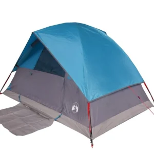 Tente de camping à dôme 2 personnes bleu imperméable