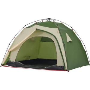 Tente de camping à dôme 4 personnes vert libération rapide