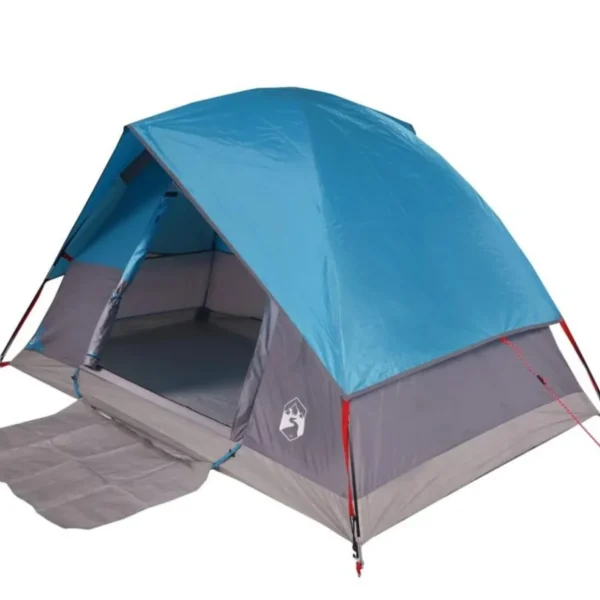 Tente de camping à dôme 2 personnes bleu imperméable