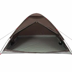 Tente de camping à dôme 4 personnes marron imperméable