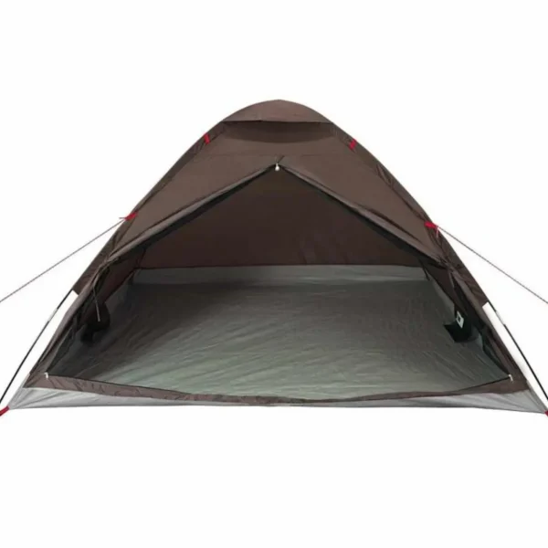 Tente de camping à dôme 4 personnes marron imperméable