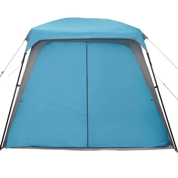 Tente de camping avec dôme porche 5 personnes bleu imperméable