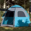 Tente de camping cabine 4 personnes bleu libération rapide