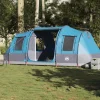 Tente de camping tunnel 4 personnes bleu imperméable