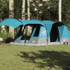 Tente de camping tunnel 5 personnes bleu imperméable